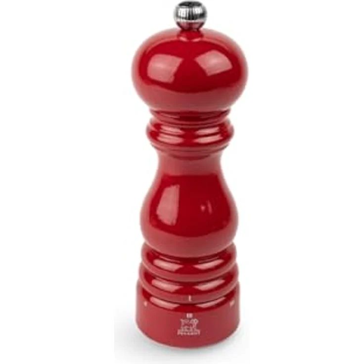 PEUGEOT Salzmühle Paris u‘Select 18 cm, 6 Mahlgrade, aus PEFC-zertifiziertem Holz, Passionsrot, inkl. Steinsalz – Bild 1