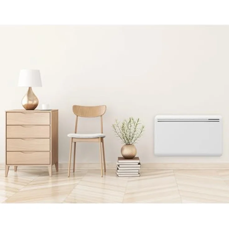 Kalia 1500-Watt-Keramik-Elektroheizkörper BAT-NDFL1825B-3C, Heizgerät mit digitaler LCD-Anzeige und 4 Betriebsmodi in Weiß – Bild 2