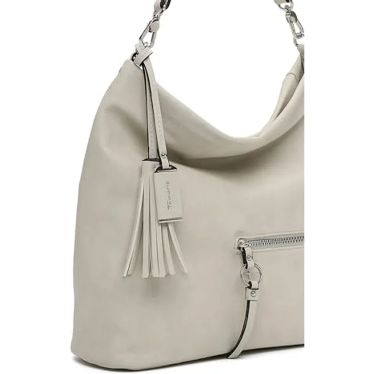 Tamaris TAS Nele, Damen Handtasche in Weiß, Grau und Beige, aus Feinsynthetik mit Reißverschluss und verstellbarem Umhängeriemen – Bild 8