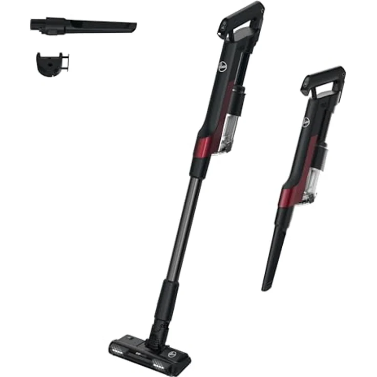 Hoover HF201H 011, HF2 Home Hard Floor, Schwarz/Magenta - Kabelloser Staubsauger mit ULTRA COMPACT X3-Technologie und LED-Leuchten – Bild 1