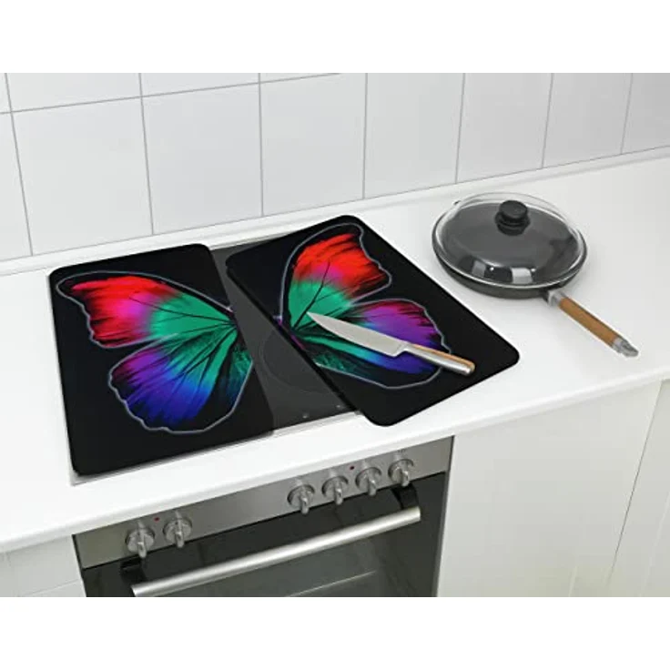 Wenko Herdabdeckplatte, Breite 50 cm, gehärtetes Glas – Bild 2