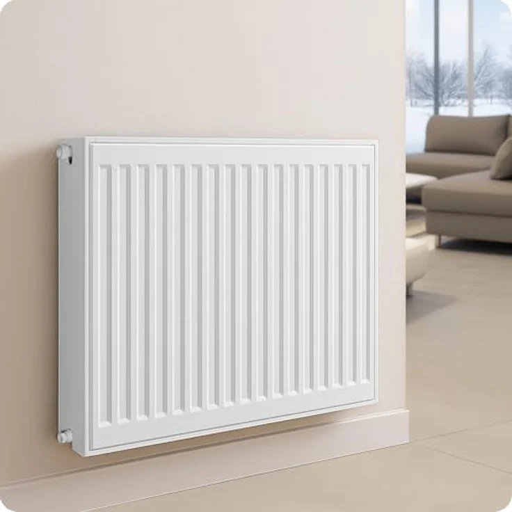 Belrad Universalheizkörper Typ 22, 600x800 mm, Kompakt- und Ventilheizkörper mit 6 Anschlüssen, RAL 9016 (reinweiß) – Bild 9