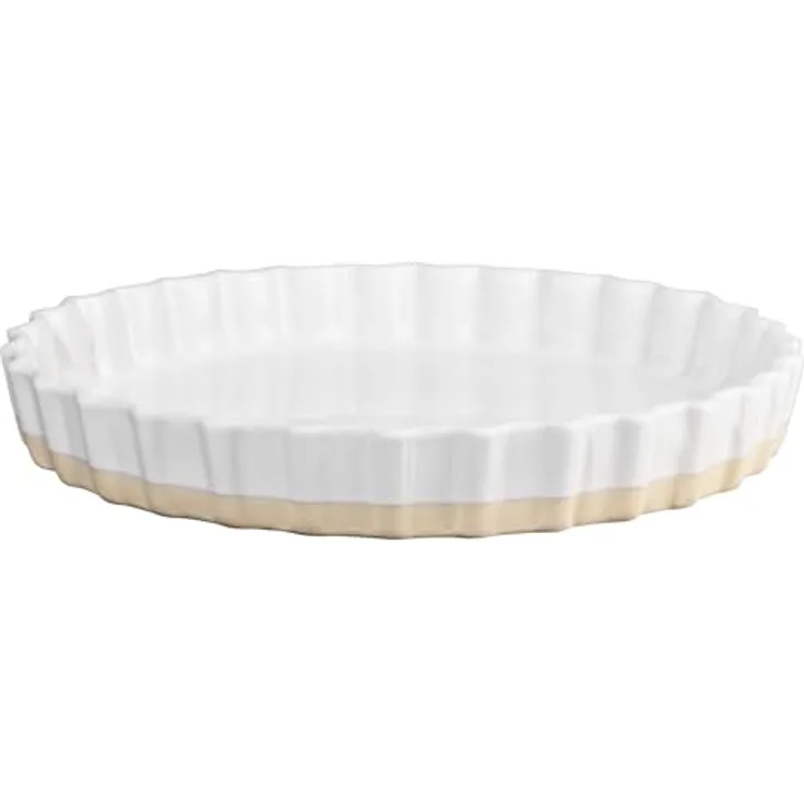 ASA Selection Grande Tarteform Weiss 30cm - Hochwertiges Porzellan, Ideal für Tartes und Quiches
