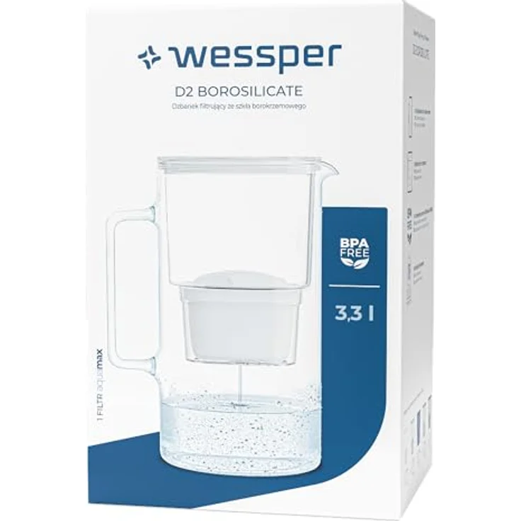Wessper Aquamax Crystalline Filterkanne weiß + 1 Kartusche, Wasserfilter, Weiss – Bild 9