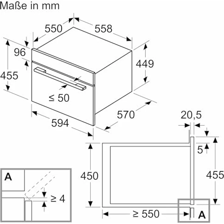 Siemens CM585AGS1 iQ500, Einbau-Mikrowelle mit Heißluft, 44 L Garraum aus Edelstahl, touchControl Bedienung, Hydrolytische Reinigungshilfe, cookControl 15 Automatikrogramme, Schwarz – Bild 3