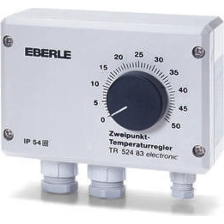 Eberle Feuchtraumtemperaturregler AP-Montage, 50°C, 230 V, IP54, ohne Fühler, für Außen- und feuchte Räume