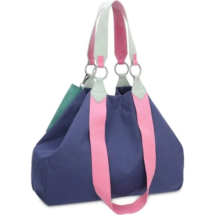 Fritzi aus Preußen Izzy Canvas Shopper Tasche, 45 cm x 19 cm x 39 cm, 100% Baumwolle, blau – Bild 2
