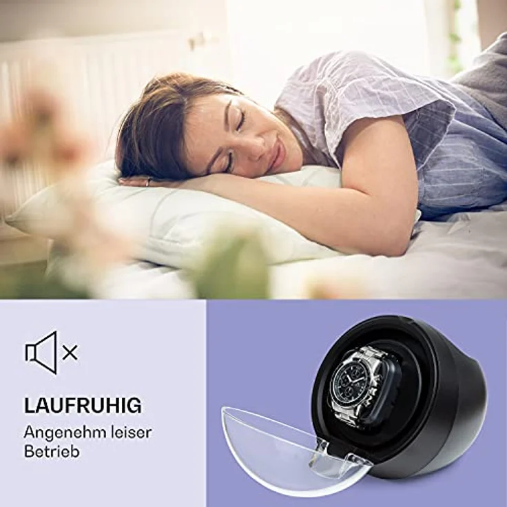 St. Gallen ll Premium Uhrenbeweger 4 Geschwindigkeiten 3 Rotationsmodi Schwarz – Bild 6