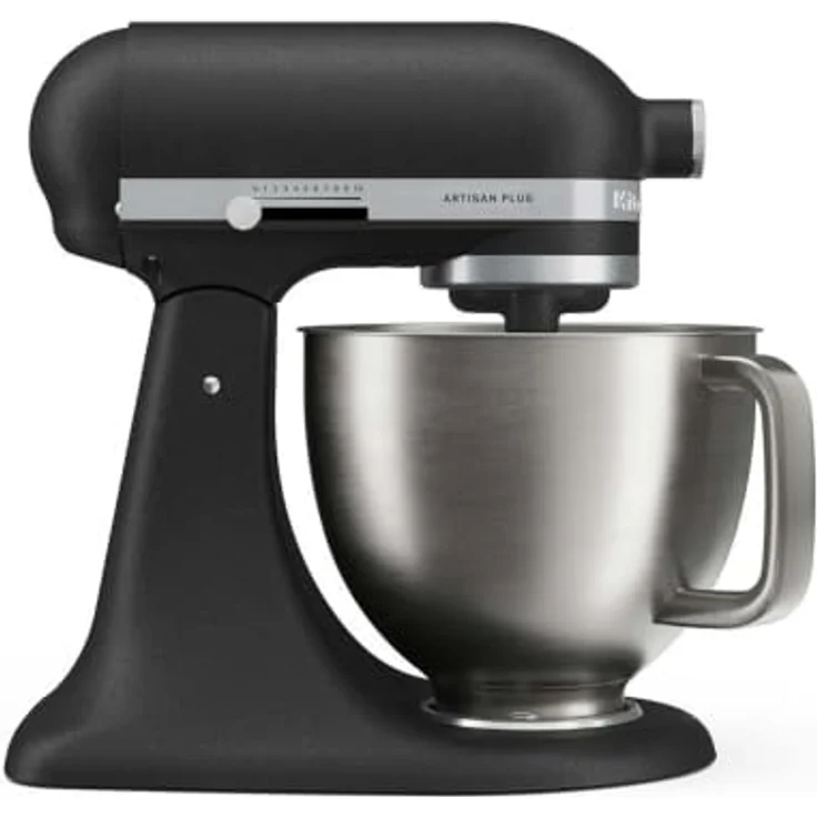 KitchenAid 5KSM50PKVE Artisan Plus Küchenmaschine, 4,7L mit 325 Watt Motor, Gusseisen Schwarz, inklusive Edelstahlaufsätzen und integrierter Schüsselbeleuchtung – Bild 2