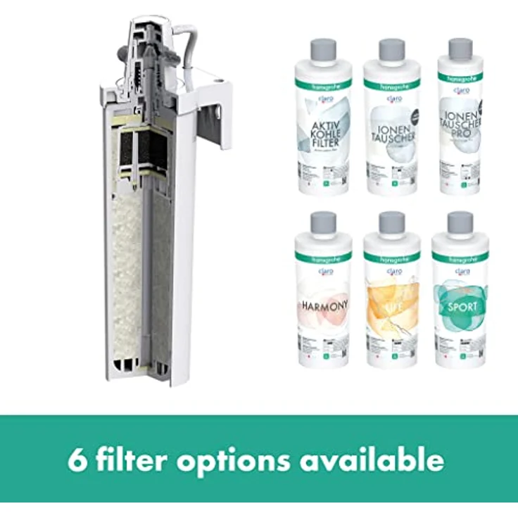 hansgrohe Mineralisierung und Filter Sport, Filterkartusche für Aqittura M91, Wasserfilter, Ersatzfilter, Filterkapazität 300 Liter – Bild 5