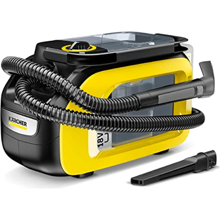 Kärcher SE 3-18 Compact Akku-Waschsauger (Integrierter Sprühschlauch, extra Wasch- und Fugendüse zur Polsterreinigung, 75 mm Arbeitsbreite, Durchspülfunktion, Autoreinigung, ohne Akku und Ladegerät) – Bild 1