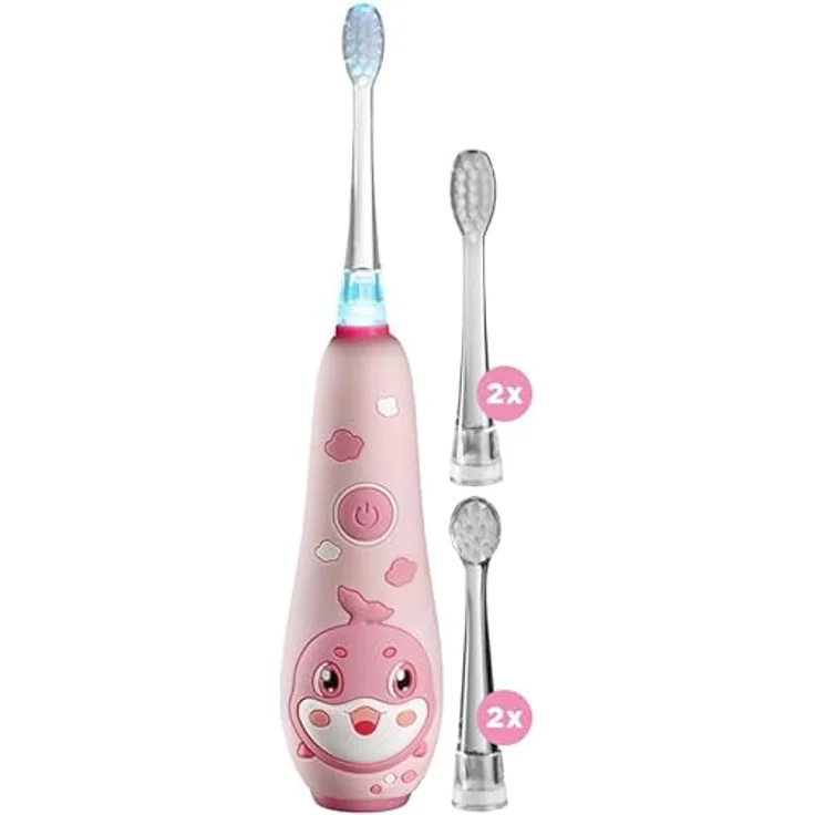Concept Kido Smile ZK3010, elektrische Zahnbürste für Kinder 1-5 Jahre, pink, sanfte Zahnreinigung, schützt vor Karies, lustiges Design – Bild 2