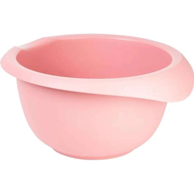 Westmark Rühr-/Backschüssel 3,5 l mit Ausgießer und Gummiring, Kunststoff, Rosa, 3154227P – Bild 1