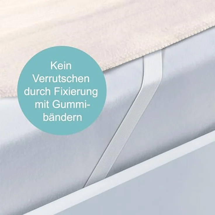 Sanitas SWB 20 Wärmeunterbett aus Vlies elektrische Heizdecke mit Sicherheitssystem und 3 Temperaturstufen einfache Fixierung auf Bett und Matratze Waschbar bei 30 150 x 80 cm – Bild 3