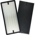 Comedes Filter-Set passend für Rowenta PU4010, PU4015, PU4020, PU4020F1, PU4025, einsetzbar statt Tefal XD6070F, XD6074F0, XD6060, XD6060F0, XD6065, Luftreinigung mit HEPA-Element und Aktivkohlefilter