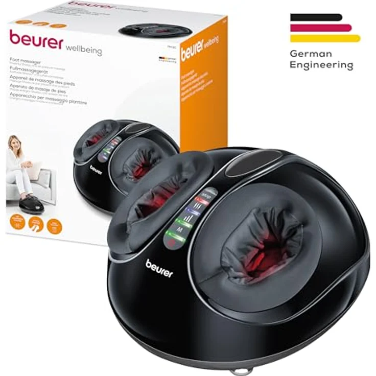 Beurer FM 90 Fußmassagegerät, mit Luftkompressionsmassage, Wärmefunktion, drei Shiatsu-Massage Kombinationen – Bild 6
