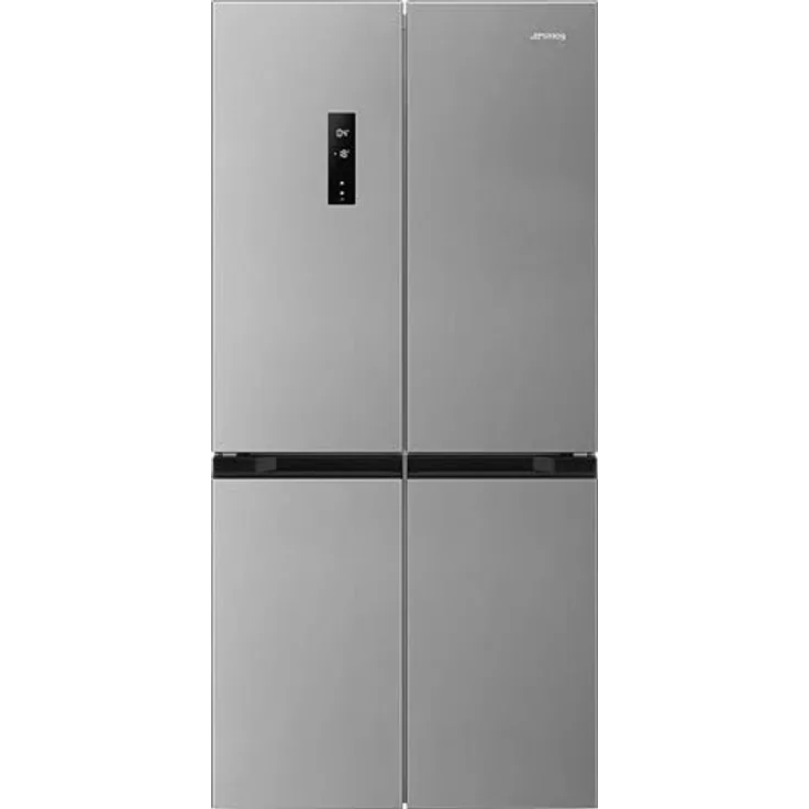 Smeg FQI48XE, freistehender Kühlschrank mit französischer Tür, 488 L, Edelstahl, No Frost, MultiFlow, 4 Türen, LED-Beleuchtung