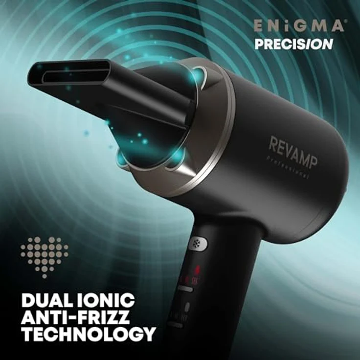 Revamp iGen Progloss Shine BLDC Haartrockner – Leistungsstarker Haartrockner für frizzfreies Styling, 2 Stylingdüsen, 1 Diffusor-Aufsatz – Bild 3