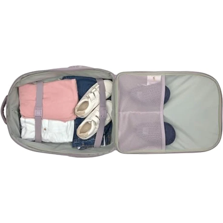 LÄSSIG Kinderkoffer Little Gang, 22 L, wasserabweisend, mit Teleskopgriff und bunten Patches, blau – Bild 2