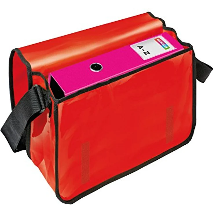 VELOFLEX Umhängetasche VELOCOLOR® 70003, aus LKW-Plane, großes Hauptfach, Handyfach, längenverstellbarer Schultergurt, rot – Bild 2