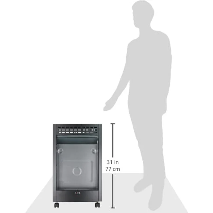 Güde Solingen Blueflame 4200 B, Heizlüfter, Schwarz - Gasheizer mit versteckter Gasflasche – Bild 6