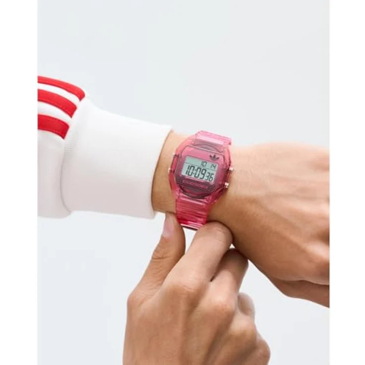 Adidas Originals Watch AOST25540, Digitale Armbanduhr mit Kalender, Stoppuhr und Alarm, Rosa – Bild 5