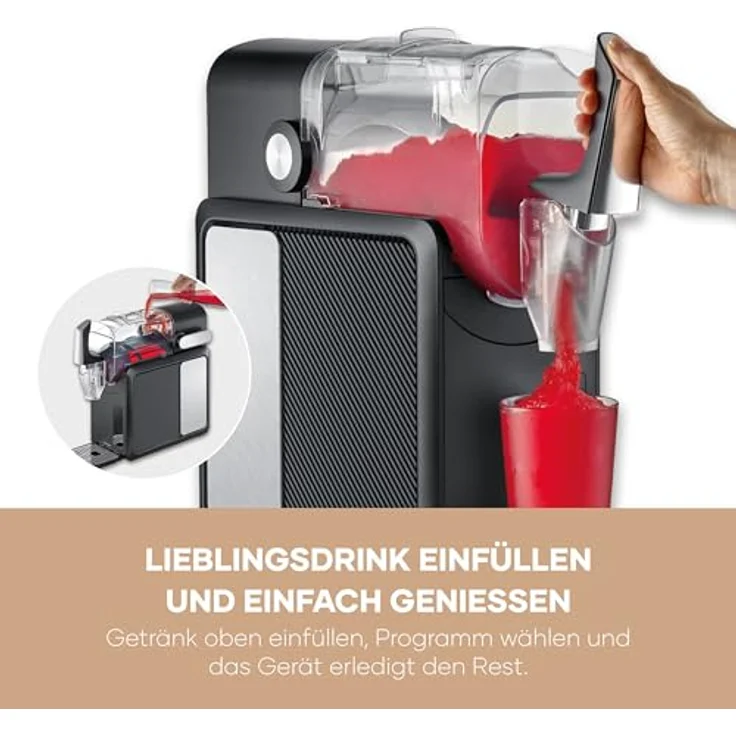 Severin 7410 Slush/Slushy Maschine, 2l, mit 5 Getränkemodi und 12h Keep Cool Technologie, einfach zu reinigen – Bild 6