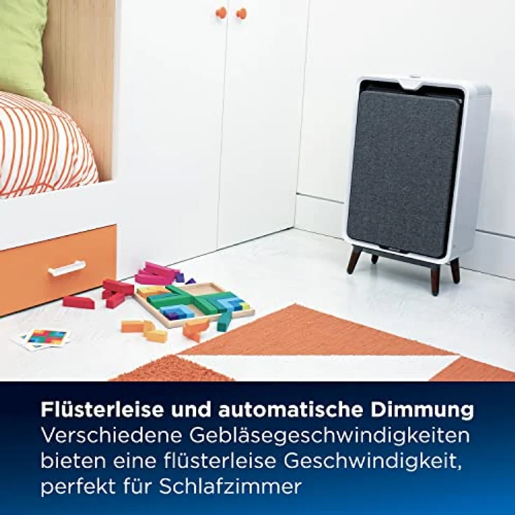 Bissell Air 320 Luftreiniger, 3-Stufen-Filterung, HEPA-Filter, PM2,5-Feinstaubsensor, weiß-grau (3002N) – Bild 6