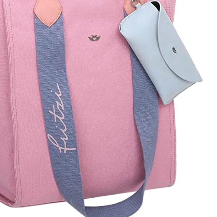 Fritzi aus Preußen Izzy02 Canvas Shopper Tasche, 32 cm, 100% Baumwolle, rosa – Bild 4