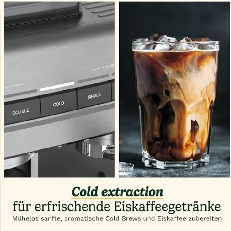 Cuisinart Bean-to-Cup Espresso Machine, Siebträgermaschine mit 20 bar Druck, 2,2 l Wassertank, Schwarz und Silber – Bild 8