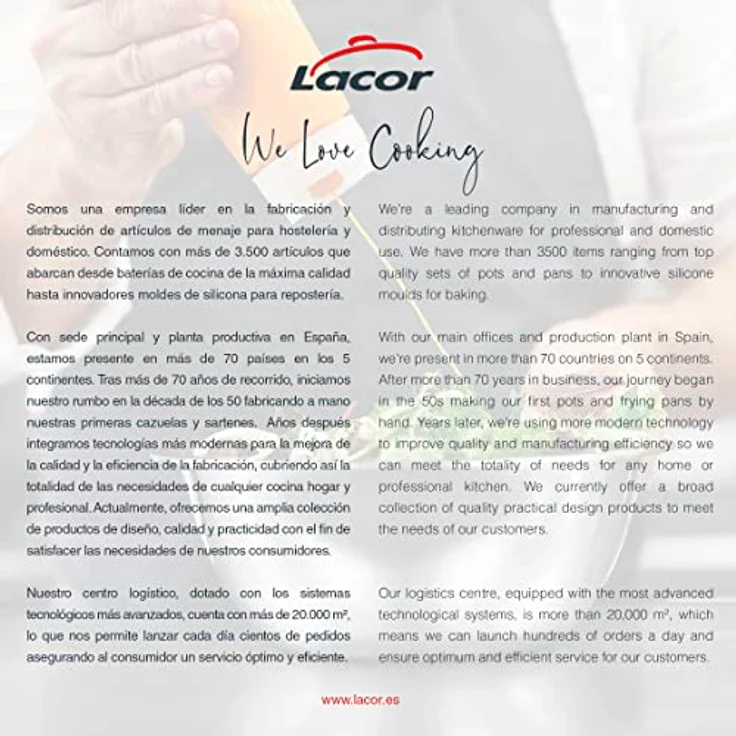 LACOR SCHUESSEL -GARINOX.20 cm 1,40Lt, Rostfreier Edelstahl, 20 cm – Bild 8