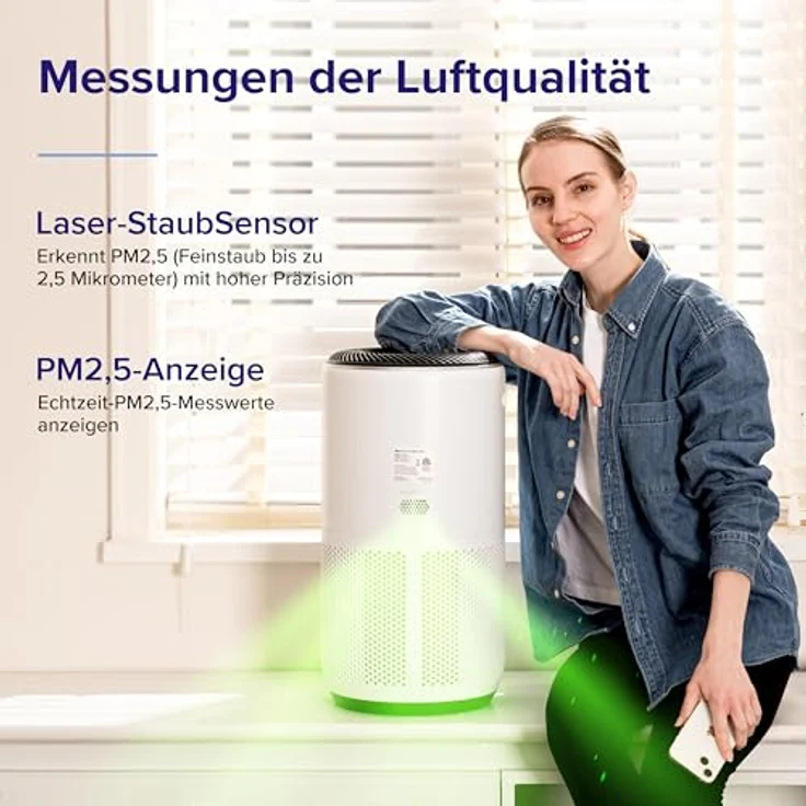Levoit Core 400S Smart Air Purifier, Luftreiniger mit App Steuerung, bis zu 83 m², CADR 400 m³-h, Luftqualitätssensor, Alexa-kompatibel, H13 HEPA-Filter, weiß – Bild 5