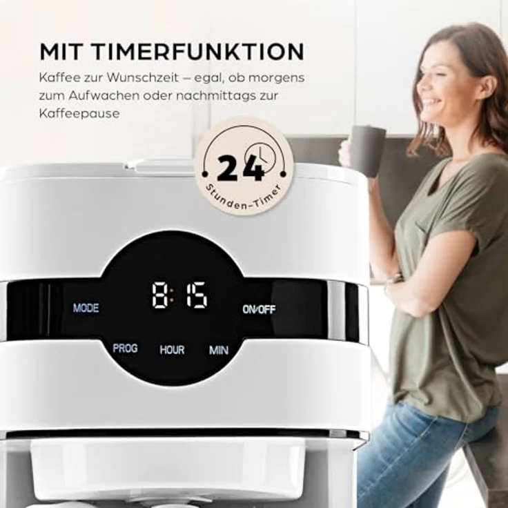 Barista Kaffee & Technik Filterkaffeemaschine mit Isolierkanne | Kaffeemaschine mit Touchdisplay & Timer | 900W | 1,25 Liter Wassertank für 8 Tassen Kaffee – Bild 2