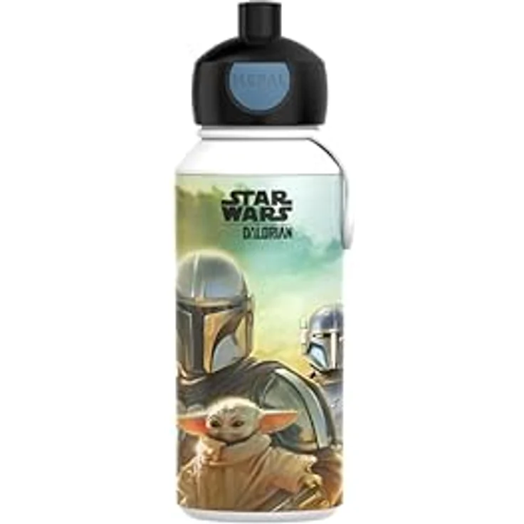 Mepal Campus Pop-Up-Trinkflasche, 400 ml, auslaufsicher, Star Wars Design, spülmaschinengeeignet, Mehrfarbig – Bild 1