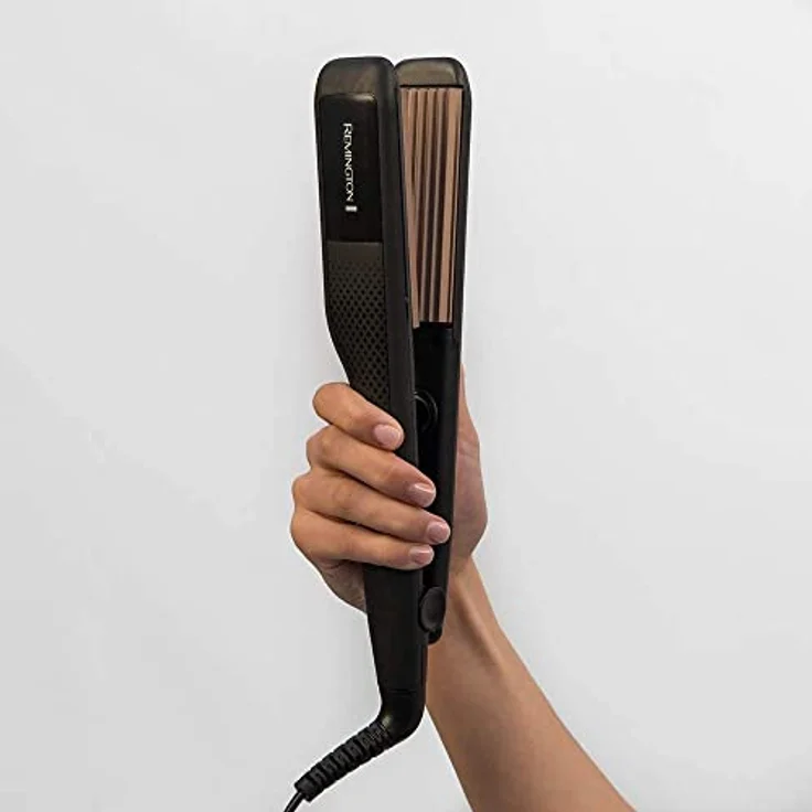 Remington Ceramic Crimp 220 S3580 Kreppeisen, 37 mm breite Stylingplatten mit Rillen, hochwertige, antistatische Keramik-Turmalin-Beschichtung, schwarz – Bild 5