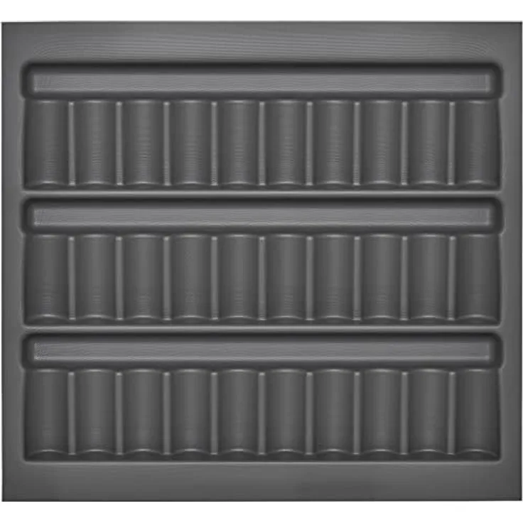 Orga-Box I Gewürzdoseneinsatz 513 x 473 x 28 mm oriongrau mit Antiruschbeschichtung Gewürzglaseinsatz für Tandembox Antaro/Intivo u. ModernBox im 60er Schrank Schubladeneinsatz