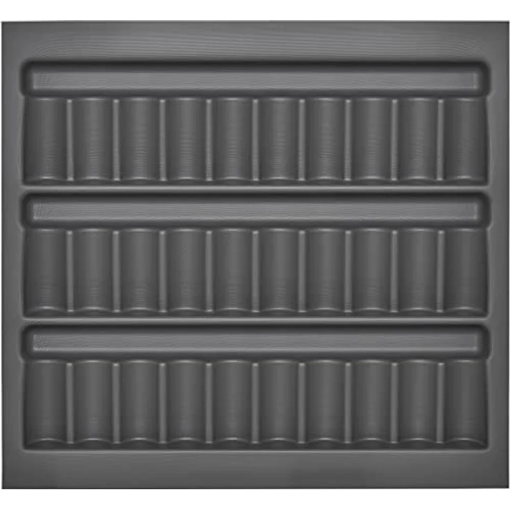 Orga-Box I Gewürzdoseneinsatz 513 x 473 x 28 mm oriongrau mit Antiruschbeschichtung Gewürzglaseinsatz für Tandembox Antaro/Intivo u. ModernBox im 60er Schrank Schubladeneinsatz – Bild 1