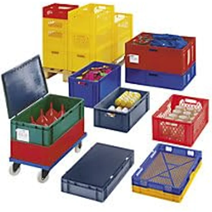 kaiserkraft Euro-Format-Stapelbehälter geschlossen 300 x 200 x 145 mm grau 5 Stk. – Bild 5
