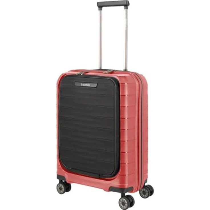 Travelite Mooby, 4 Rollen Kabinentrolley 55 cm mit Laptopfach, rot – Bild 3