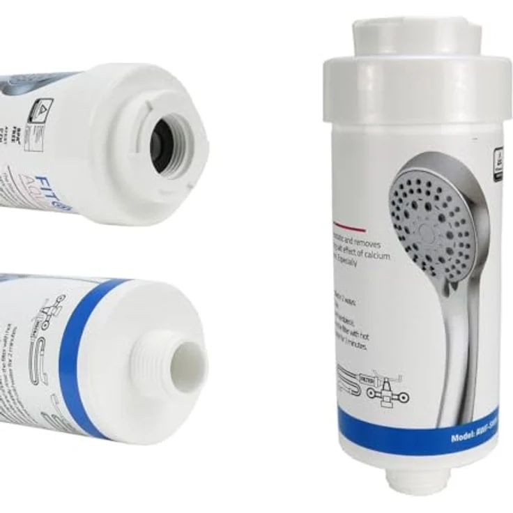 TWaLa 2x Duschfilter AWF-SWR-P, Wasserfilter gegen Kalk und Chlor, schnell montierbar, weiß – Bild 5