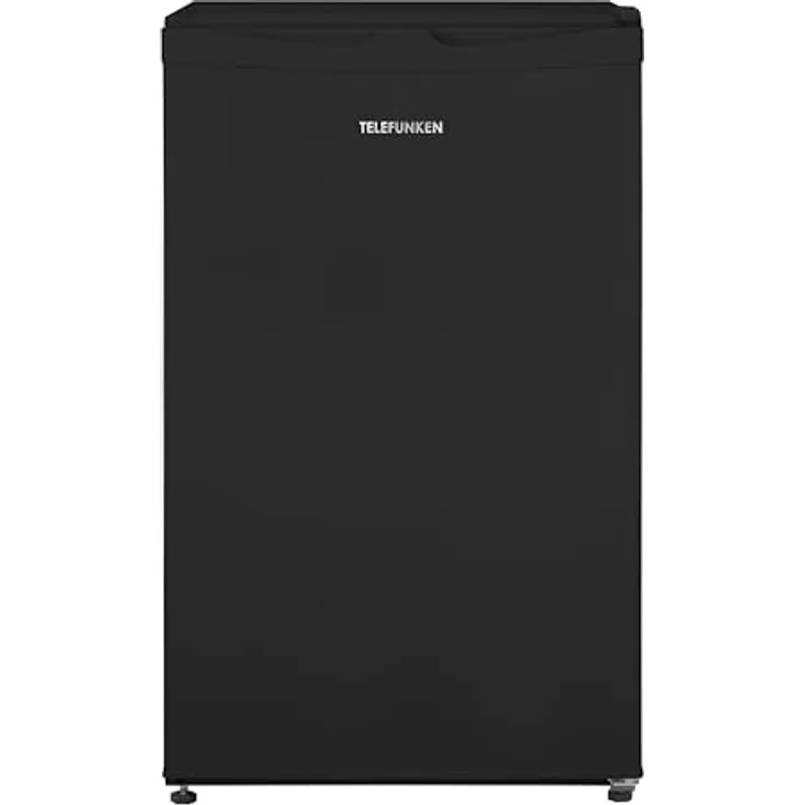 TELEFUNKEN Kühlschrank mit Gefrierfach/Eiswürfelfach | Freistehend | 89 Liter Nutzinhalt | Kühlschrank klein mit Gemüsefach | LED-Beleuchtung | Türanschlag wechselbar | CF-33-101-B2 schwarz