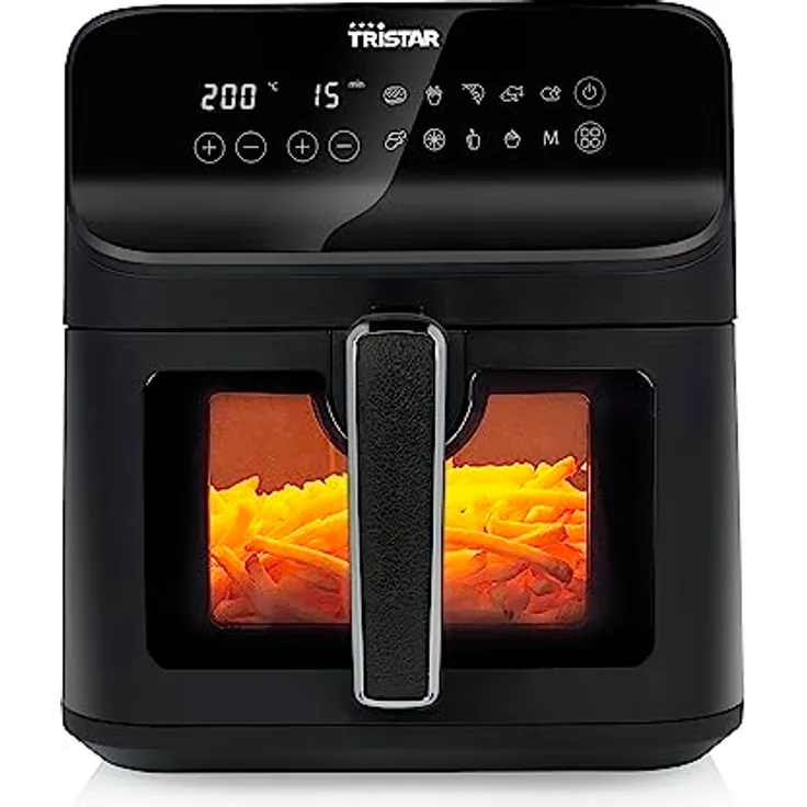 Tristar digitale Heißluftfritteuse – 6,2 L – 1,5 kg Pommes – Mit Sichtfenster – FR-9037