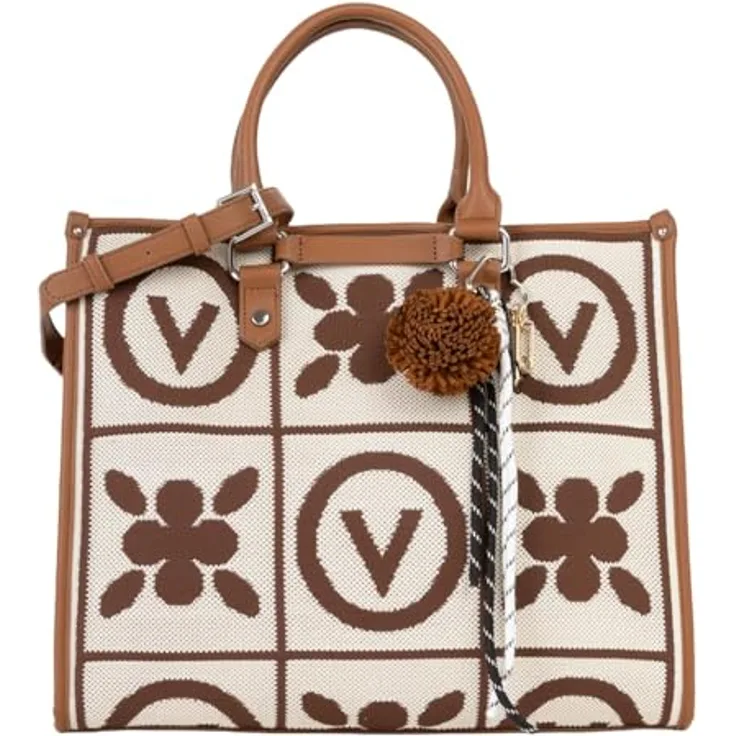 Valentino Tyle Shopper Tasche, 38 cm, braun, 100% Polyamid