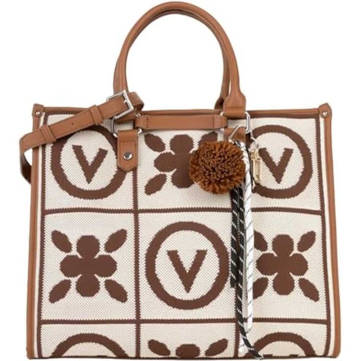 Valentino Tyle Shopper Tasche, 38 cm, braun, 100% Polyamid – Bild 1
