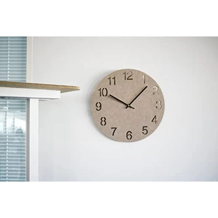 Unilux Moderne Wanduhr HELLO, Graues Ziffernblatt 40 cm, Aus Recycelten PET-Flaschen – Bild 2