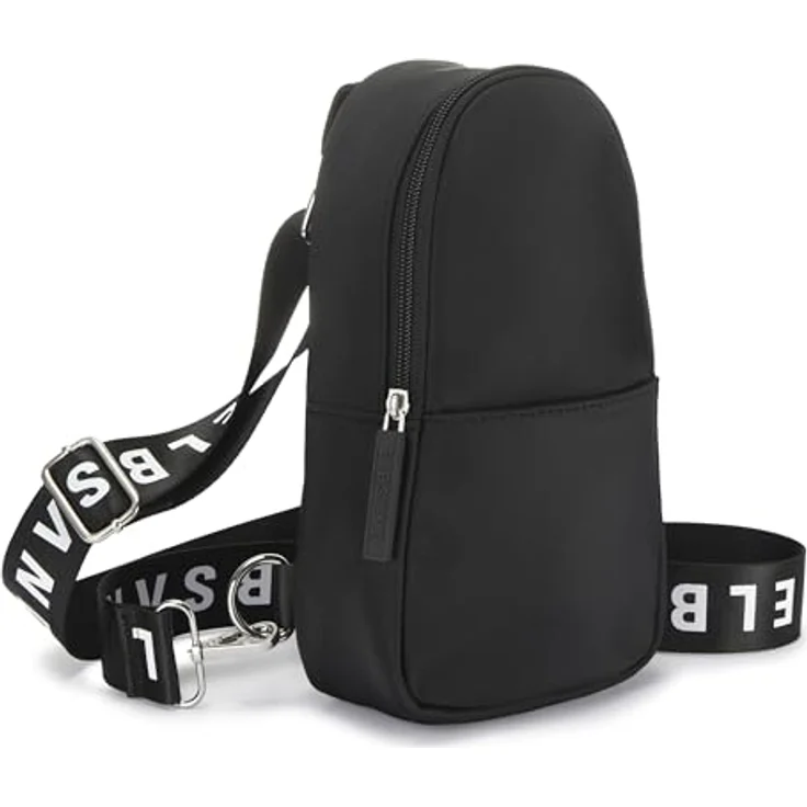 Elbsand Umhängetasche Mini Bag, kleiner Rucksack, Crossbody Bag, Schultertasche, vegan, modischer Logoprint, verstellbarer Riemen – Bild 1