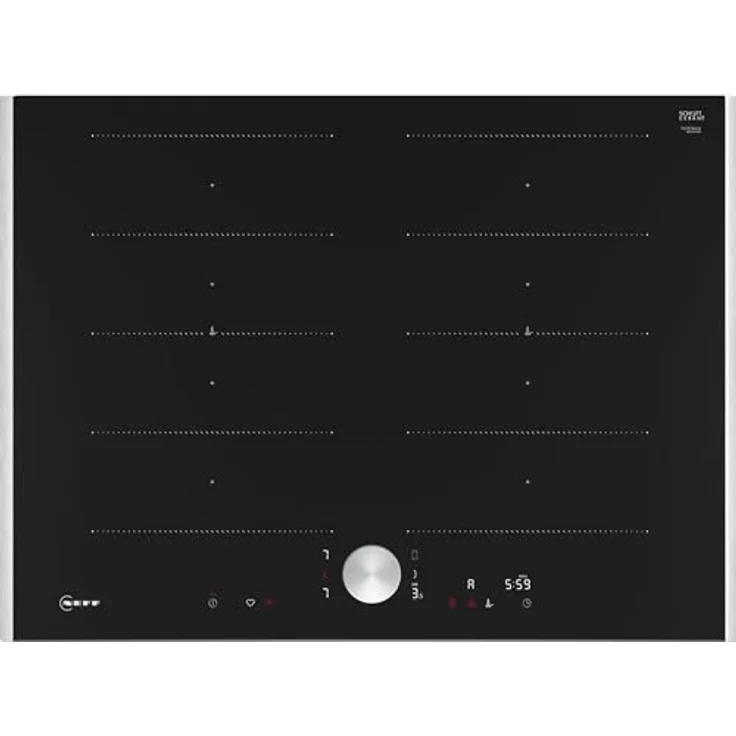 Neff, T67TTX4L0, Autarkes Flex-Induktionskochfeld mit Twist Pad Steuerung, N90, Breite 70 cm, Schwarz mit Rahmen aufliegend, Home Connect – Bild 1