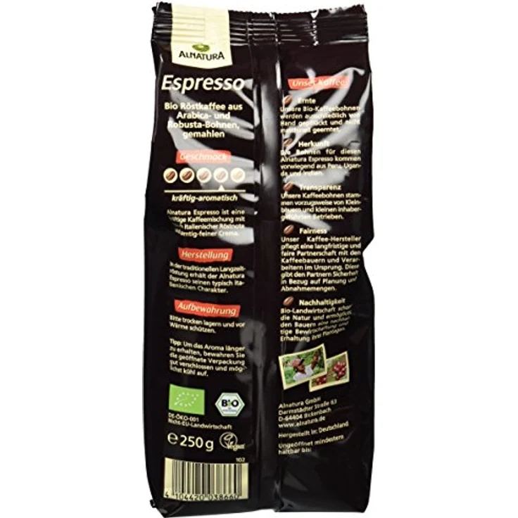 Alnatura Bio Espresso gemahlen, 250g – Bild 3