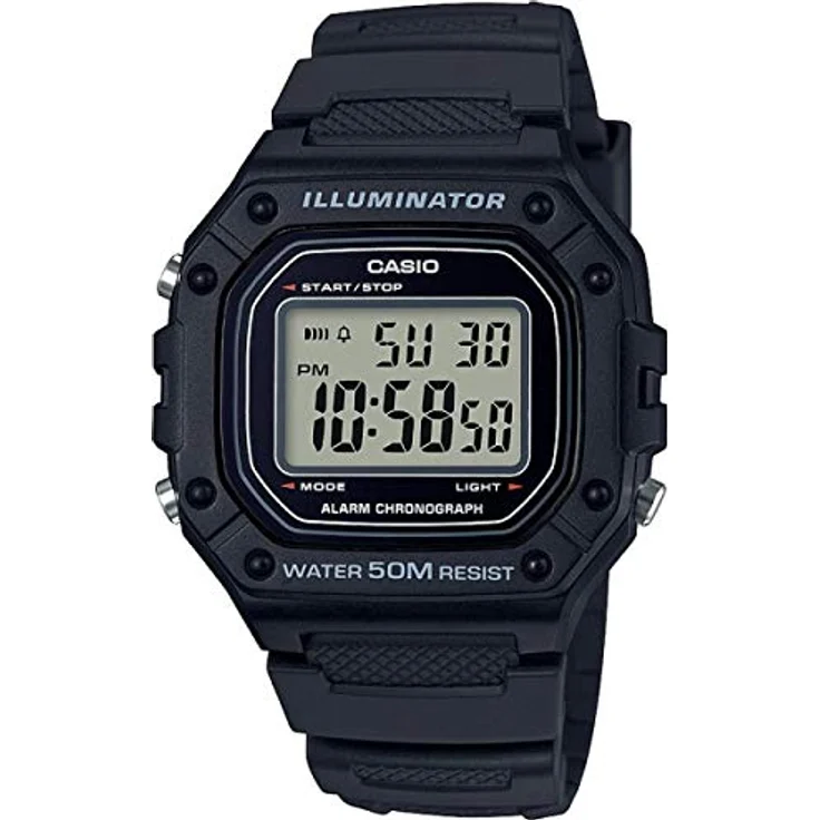 Casio Unisex Uhr W-218H-1AVEF Resin schwarz, digital – Bild 2