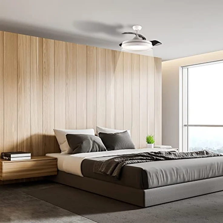 Cecotec Deckenventilator EnergySilence Aero 470. 55 W, Fernbedienung, 106 cm Durchmesser, 3 Klingen, 3 Geschwindigkeiten, schwarze Winterfunktion (Durchmesser 132 cm, Grau) – Bild 3